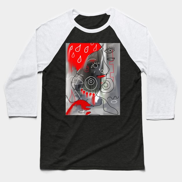 Duality of Perception Baseball T-Shirt by LavalTheArtist